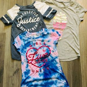 Justice Girls gently used T shirts
